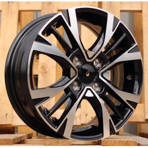 R14x5.5  4X100  ET  40  54.1  Y1127  (L2285)  Black Polished (MB)  For KIA  (P1)