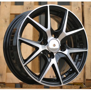 R14x5.5  4X100  ET  43  60.1  B1795  Black Polished (MB)  For RACIN  (Z2)