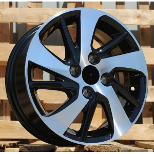 R15x5.5  4X100  ET  45  54.1  F0458  (SW121)  Black Polished (MB)  For TOYOT  (P1)