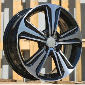R16x6  4X100  ET  50  54.1  B1627  (IN5368)  Black Polished (MB)  For HYUND  (Z5)