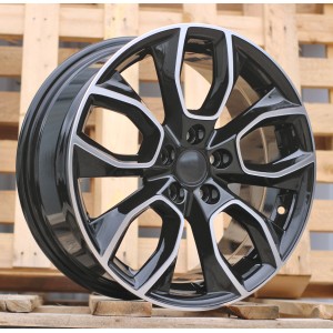 R16x7  5X112  ET  45  57.1  H593  Black Partial Polished (BP)  For SKODA  (K3)