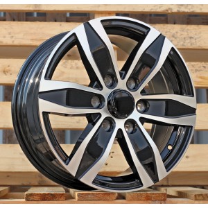 R16x7  6X130  ET  50  84.1  YF6153  Black Polished (MB)  For MER  (M)  (HYBRID FORGED (max 1200kg))