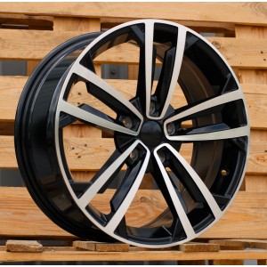 R17x7  5X112  ET  45  57.1  B5287  (IN5396)  Black Polished (MB)  For VW  (P2+M+Z7+Z3)  ((AKC 85 Eur))