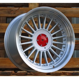 R17x8  5X120  ET  20  74.1  7307F  Silver+Polished Lip (SP)  For BMW  (P1+P+Z6)  (ALPINA Style (Front+Rear))