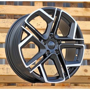 R18x7.5  5X112  ET  40  57.1  Y1243  (YF5667)  Black Polished Half Matt (MBHM)  For VW  (M)  (HYBRID FORGED)