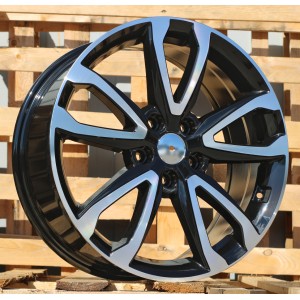 R18x7.5  5X114.3  ET  49.5  67.1  BY994  Black Polished (MB)  For RACIN  (Z1)