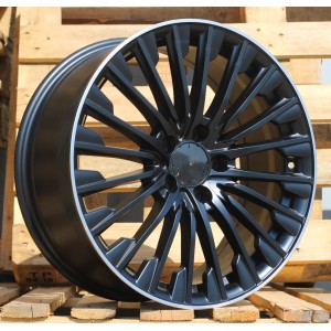 R18x8  5X112  ET  43  66.6  FBX132  Black Half Matt+Polished Lip (BLHMPL)  For MER  (Z5+K8)  (HYBRID FORGED)