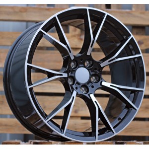 R18x8  5X120  ET  30  72.6  B1617  (IND7046)  Black Polished (MB)  For BMW  (K7)