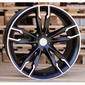 R18x9  5X120  ET  38  72.6  B1257  Black Polished Half Matt (MBHM)  For BMW  (P1)  ((AKC 75 Eur))