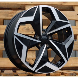 R19x7.5  5X112  ET  50  57.1  I5649  Black Polished (MB)  For VW  (Z5)  (For ID3 (AKC 115 Eur))