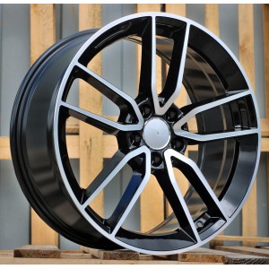 R19x8  5X112  ET  43  66.6  B5461  Black Polished (MB)  For MER  (K4+P)