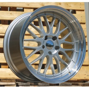R19x9.5  5X120  ET  38  72.6  BK848  Silver+Polished Lip (SP)  For BMW  (K4+Z7)  (BBS Style Rear+Front)