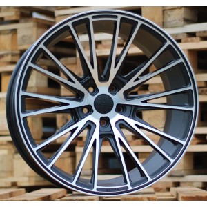 R20x8.5  5X112  ET  26  66.6  HX040  Black Polished Half Matt+Powder Coating (MBHMPC)  For HAXER  (P1)  ())