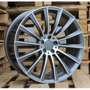 R20x9.5  5X112  ET  36  66.6  B1048  Grey Polished (MG)  For MER  (P+Z2)  (Rear+Front)