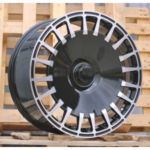 R20x9.5  5X112  ET  43  66.6  I0343  Black Polished (MB)  For MER  (Z3+Z6)  (BRABUS Style Rear+Front)