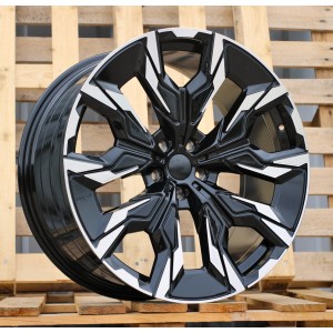 R21x10  5X112  ET  46  66.6  A5915  (YF5716)  Black Polished (MB)  For BMW  (Z7+M+Z5)  (HYBRID FORGED New 5 Series VIII / i5 (G6