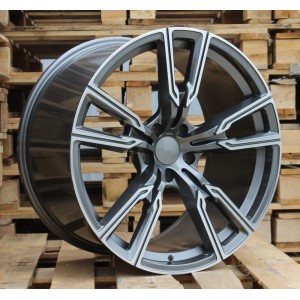 R21x10.5  5X120  ET  40  74.1  H5033  Grey Polished (MG)  For BMW  (P)  (Rear+Front)