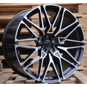 R21x11.5  5X120  ET  38  74.1  B5771  Black Polished (MB)  For BMW  (P2+K4)  (Rear+Front)