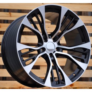 R21x11.5  5X120  ET  38  74.1  BK851  (FR765)  Black Polished (MB)  For BMW  (Z5)  (Rear+Front)