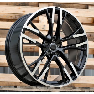 R21x9  5X112  ET  30  66.45  F726  (FB726)  Black Polished (MB)  For AUD  (Z6)  (HYBRID FORGED)