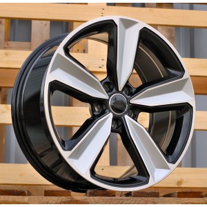 R21x9  5X112  ET  30  66.5  A5470  (FBX057)  Black Polished (MB)  For AUD  (P2)  (Milling HYBRID FORGED)