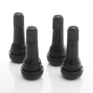 Set of 4 air valves (EPDM+Brass) BLACK