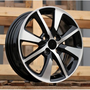 R15x5.5  4X100  ET  45  54.1  55504  Black Polished (MB)  For TOYOT  (A)