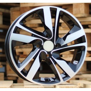 R15x6  4X100  ET  46  54.1  BK813  Black Polished (MB)  For HYUND  (D1+R)