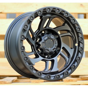 R15x8  6X139.7  ET  0  110.1  A6278  Black Half Matt (BLHM)  For 4X4  (P)