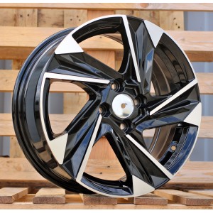 R16x6.5  4X100  ET  45  54.1  Y1220  Black Polished (MB)  For HYUND  (P)