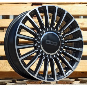 R16x6.5  4X98  ET  35  58.1  Y1210  Black Polished Half Matt (MBHM)  For FIAT  (Z7+P)