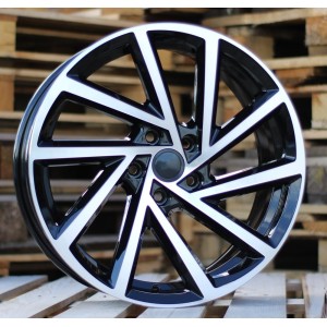 R16x6.5  5X112  ET  45  57.1  B5329  Black Polished (MB)  For VW  (P+R)