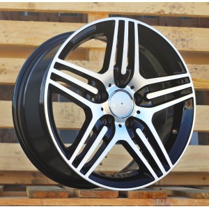 R16x7.5  5X112  ET  35  66.6  DW202  (BK146)  Black Polished (MB)  For MER  (R)  ((AKC 70 Eur))