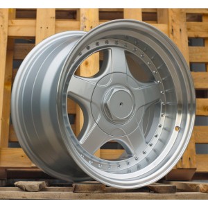 R17x10  5X120  ET  20  74.1  7813R  Silver+Polished Lip (SP)  For BMW  (Z7)  (BBS Style Rear+Front)