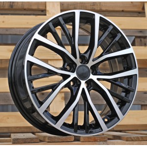 R17x6.5  5X100  ET  40  57.1  B1179  Black Polished (MB)  For VW  (Z6+M)