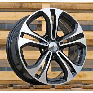 R17x7  5X114.3  ET  40  67.1  B1249  Black Polished (MB)  For KIA  (Z4)