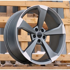 R17x7.5  5X112  ET  40  66.5  XE351  (YF5436)  Grey Polished Half Matt (MGHM)  For AUD  (Z7)  (HYBRID FORGED)