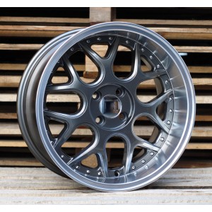 R17x8.5  3X112  ET  20  57.1  FR762  Gun Metal+Polished Lip (GMPL)  For SMART  (R)  (BRABUS Style (AKC 55 Eur)Front+Rear)