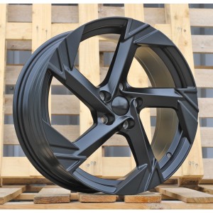R18x7.5  5X112  ET  45  57.1  YF5754  Black Half Matt (BLHM)  For VW  (Z5)  (HYBRID FORGED)