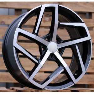 R18x7.5  5X112  ET  51  57.1  XE442  Black Polished (MB)  For VW  (K4)  ((AKC 85 Eur))