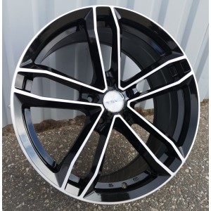R18x8  5X100  ET  40  73.1  D5276  Black Polished (MB)  For RACIN  (K4)  ((AKC 85 Eur) Style PDW)
