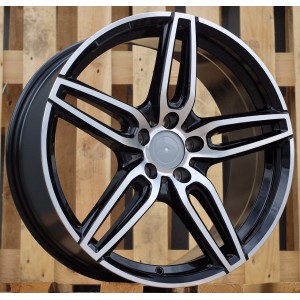 R18x8  5X112  ET  43  66.6  XE225  (BK5434)  Black Polished (MB)  For MER  (K2+P)