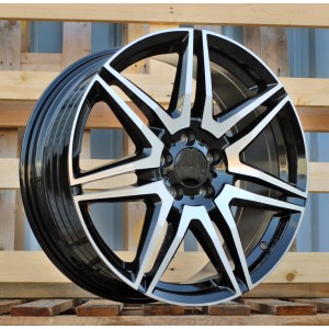 R18x8  5X112  ET  52  66.6  YF7075  Black Polished (MB)  For MER  (Z7)  (HYBRID FORGED V-Class/Vito 1075kg)