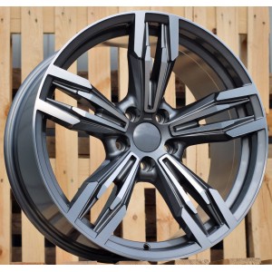 R19x9.5  5X120  ET  38  72.6  BY983  Grey Polished (MG)  For BMW  (P+Z1+Z4)  (Rear+Front)