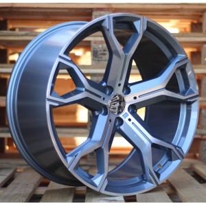 R20x10.5  5X112  ET  40  66.6  B5498  Grey Polished+Powder Coating (MGPC)  For BMW  (P+K4)  ((AKC 130 Eur) FRONT+REAR)
