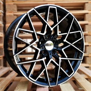 R20x8.5  5X120  ET  25  72.6  A1344  Black Polished+Powder Coating (MBPC)  For BMW  (P)  (Rear+Front)