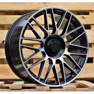 R20x9.5  5X112  ET  45  66.6  Y0207  (FBX161)  Black Polished (MB)  For MER  (K3)  (HYBRID FORGED Rear+Front)