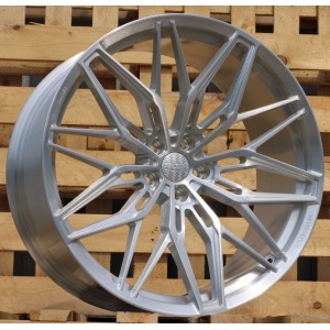 R21x9.5  5X112  ET  25  66.6  HXF02  Brush Silver (BS)  For HAXER  (K3)  (FORGED  (NEW Model))