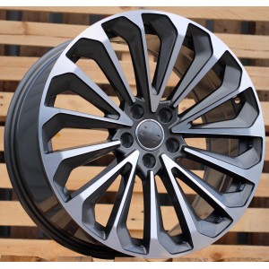 R21x9.5  5X112  ET  36  66.5  A5827  Grey Polished (MG)  For AUD  (P)  (E-Tron)