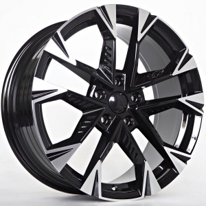 Ratlankis Ezra 8X18 5X112 ET40 57,1 Black machined spokes
